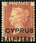 Stamp of Cyprus » Overprinted Stamps of Great Britain 1881 1/2d (18mm) on 1d Red mint /unused selection