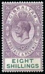 Stamp of Gibraltar 1912-24 MCA  2s purple and bright blue on blue, mint (119)