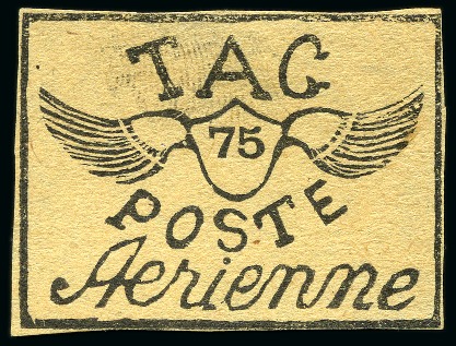 Stamp of Colonies françaises » Guyane - T.A.G. Poste Aérienne TAG Yv. 9, obl., TB, rare, signé A.Brun, cert. Caphila (Yv. € 1'700)