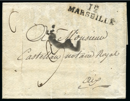 Stamp of Cyprus » The Ottoman Empire 1571-1878 1825 Entire from Larnaca to Aix 