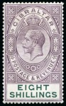 Stamp of Gibraltar 1921-27 Script 2s grey-purple and blue on blue, mint