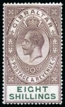 Stamp of Gibraltar 1921-27 Script 2s grey-purple and blue on blue, mint (42)
