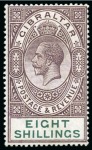 Stamp of Gibraltar 1921-27 Script 2s grey-purple and blue on blue, mint (42)