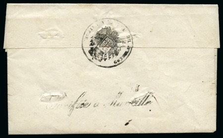 Stamp of Cyprus » The Ottoman Empire 1571-1878 1838 Entire from the French Consulate in Larnaca to France