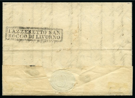 Stamp of Cyprus » The Ottoman Empire 1571-1878 1832 Lettersheet from Larnaca to Italy