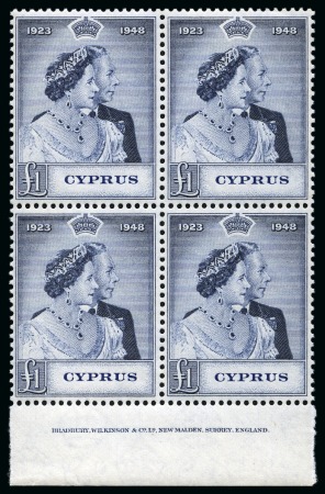 Stamp of Cyprus » Collections 1935-49, Mint nh blocks of 4 selection