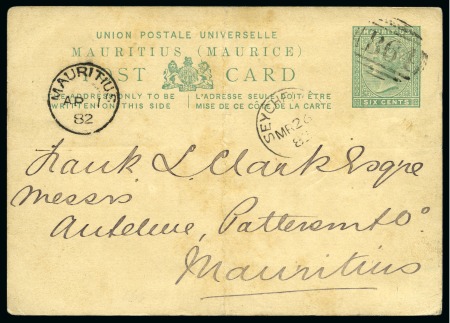 Stamp of Mauritius » Mauritius Used in Seychelles (B64) 1882