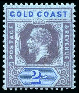 Stamp of Gold Coast 1913-21MCA 2s purple and blue on blue, die II, mint