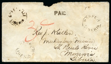 Stamp of Liberia Undated envelope from GREENVILLE to Monrovia