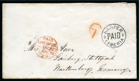Stamp of Liberia 1874