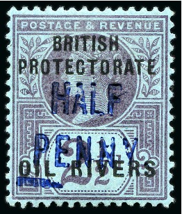 Stamp of Nigerias » Niger Coast Protectorate 1893 1/2d on 2 1/2d, mint