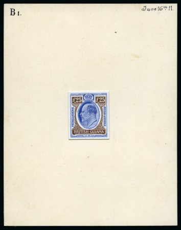 Stamp of British Guiana 1911 BRITISH GUIANA handpainted essays