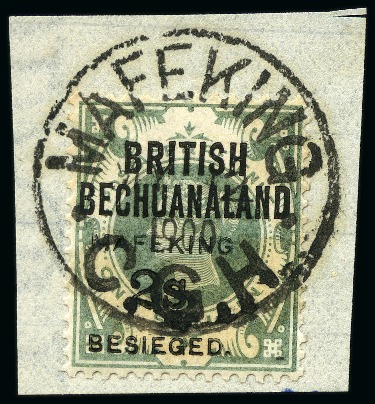 Stamp of South Africa » Mafeking 1900 2s on 1s green, tied on fragment by central MAFEKING cds