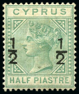 Stamp of Cyprus » Queen Victoria Keyplate Issues 1882-1886 Surcharge group inc. forgeries