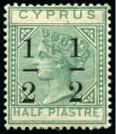 Stamp of Cyprus » Queen Victoria Keyplate Issues 1882-1886 Surcharge group inc. forgeries