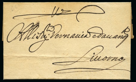 Stamp of Cyprus » The Ottoman Empire 1571-1878 1702 Early folded entire letter dated Cyprus to Livorno, Italy, very fine, scarce