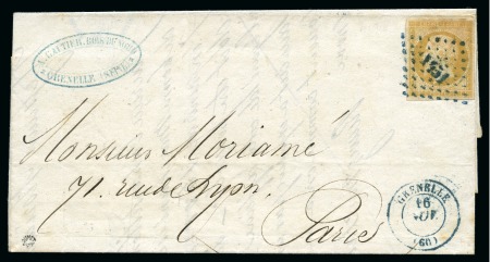 Stamp of France » Collections 1849-1900, Très beau lot de lettres spécialisé sur les oblitérations avec de très bonnes lettres comme, etc. (Est. € 3'000/5'000)