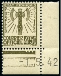 Stamp of France » Service 1943 Série Francisque complète, neuf sans ch., TB