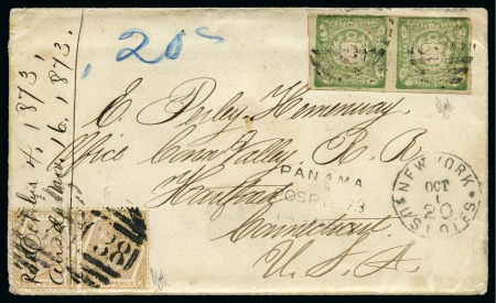 Stamp of Great Britain » British Post Offices Abroad » Peru 1873 Envelope from Callao with mixed franking
