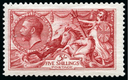 Stamp of Great Britain » King George V 1913 Waterlow 5s rose-carmine, mint