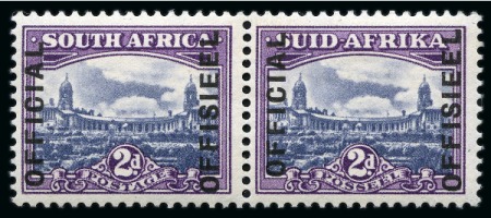 Stamp of South Africa » Union & Republic of South Africa 1944-50 Official 2d blue and violet, mint nh se-tenant pair