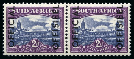 Stamp of South Africa » Union & Republic of South Africa 1950-54 Official 2d blue and violet, mint nh se-tenant pair