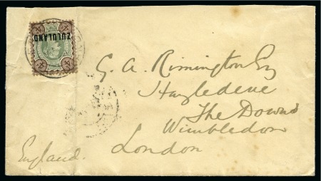 Stamp of South Africa » Zululand 1890 Envelope from Eshowe with 1888-93 4d
