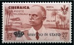 Stamp of Italy » Italian Colonies and Possessions 1934 SERVIZIO DI STATO, complete set comprising the four 25L+2L values from Cirenaica, Eritrea, Somalia and Tripolitania, all never hinged