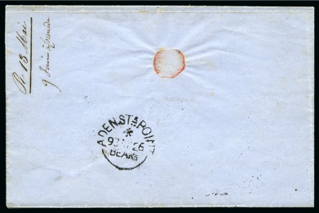 Stamp of Aden 1858 Entire with "ADEN STR POINT / BEARG" ds