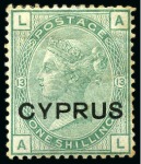 Stamp of Cyprus 1880-94, Mint/unused collection incl. 1880 GB ovpt 1/2d Rose PLATE 19 mint part og (SG £14'500+)