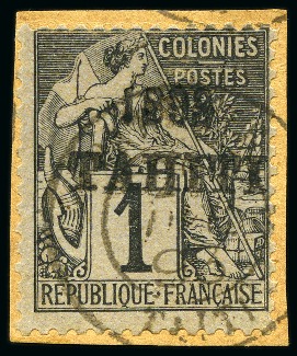 Stamp of Colonies françaises » Tahiti TAHITI Yv. 19, obl., TB, rare, signé Miro et Marquelet (Yv. € 1'000)