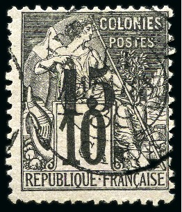 Stamp of Colonies françaises » Gabon Gabon Yv. 6, obl., TB, rare (tirage 800), signé Champion, Roumet, cert. Cérès (Yv. € 1'600)
