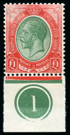 Stamp of South Africa » Union & Republic of South Africa 1913-24 Kings Head £1 green and red, mint