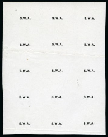 Stamp of South West Africa 1927-30 Proof of impressions of overprint