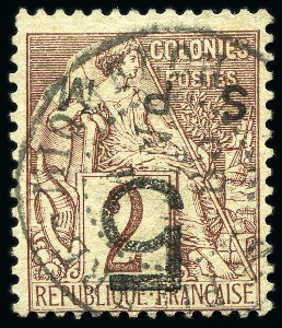 Stamp of Colonies françaises » St. Pierre et Miquelon Saint-Pierre-et-Miquelon Yv. 1, obl., TB, très rare, signé Calves (Yv. € 3'500)