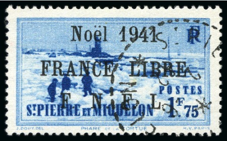 Stamp of Colonies françaises » St. Pierre et Miquelon Saint-Pierre-et-Miquelon Yv. 225B, obl., TB, rare, signé Calves (Yv. € 1'200)