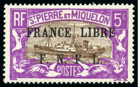 Stamp of Colonies françaises » St. Pierre et Miquelon Saint-Pierre-et-Miquelon Yv. 236, neuf, TB, très rare, signé Behr, Calves, cert. Atout Phil (Yv. € 1'300)