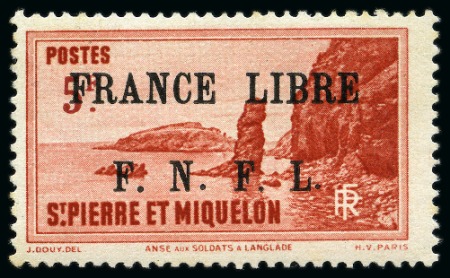 Stamp of Colonies françaises » St. Pierre et Miquelon Saint-Pierre-et-Miquelon Yv. 272, neuf, TB, très rare, signé Calves, cert. Dutertre (Yv. € 3'000)