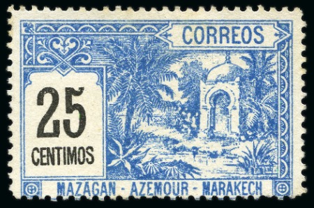 Stamp of Colonies françaises » Maroc Maroc Postes Locales Mazagan - Azemmour - Marrakech Yv. 41, neuf sans gomme, TB, rare, cert. Renon (Yv. € 1'600)