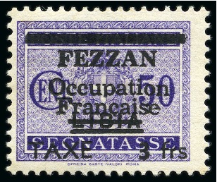 Stamp of Colonies françaises » Fezzan Fezzan TAXE Yv. 4, neuf, TB, rare, signé Roumet, cert. Cérès (Yv. € 1'800)