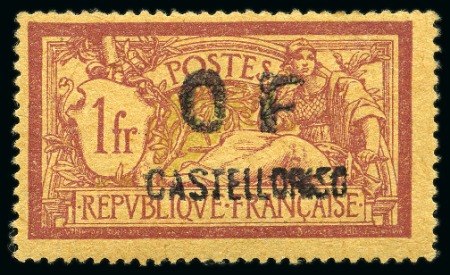 Stamp of Colonies françaises » Castellorizo (Occupation française) Castellorizo Yv. 42, neuf., TB, rare, signé Calves, cert. Renon (Yv. € 1'100)