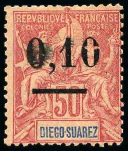 Stamp of Colonies françaises » Madagascar (Poste française) Madagascar Yv. 60, neuf, TB, signé A.Brun, Calves (Yv. € 6'400)