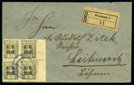 Stamp of Poland » Poland Issues for  Eastern Silesia POLAND 1920-1923 Lot of covers & cards of Silesia areas