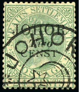Stamp of Malaysia » Malaysian States » Johor 1891 2c on 24c green, used