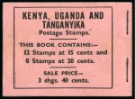 Stamp of Kenya, Uganda and Tanganyika » Kenya, Uganda and Tanganyika 1938-52 George VI four booklets, showing 1938 3s 40c booklets and 1952 three different 1s booklets, very fine