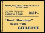 Stamp of Kenya, Uganda and Tanganyika » Kenya, Uganda and Tanganyika 1938-52 George VI four booklets, showing 1938 3s 40c booklets and 1952 three different 1s booklets, very fine