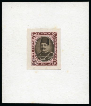 Stamp of Egypt » 1914-53 Pictorial, Farouk and Fuad Essays 1922 Essays of Harrison & Sons, £E1 essay