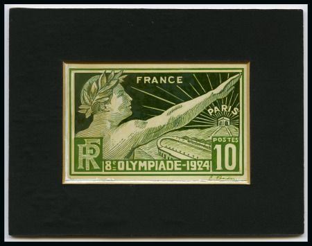 Stamp of Olympics » 1924 Paris » Essays and Proofs 1924 Olympics 10c essay, 10x6.5cm, handpainted in 