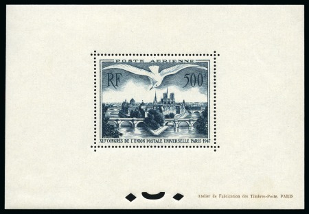 Stamp of France 1957 EUROPE bloc spécial **, TB(Yv. €2'250), plus PA 20 bloc spécial dentelé ** (taille réduite), idem non dentelé 