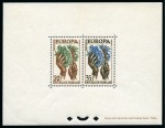 Stamp of France 1957 EUROPE bloc spécial **, TB(Yv. €2'250), plus PA 20 bloc spécial dentelé ** (taille réduite), idem non dentelé 